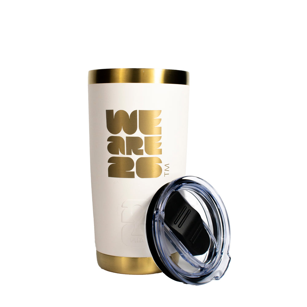 Tumbler 20z FIFA OFFICIAL 2026 White & Gold