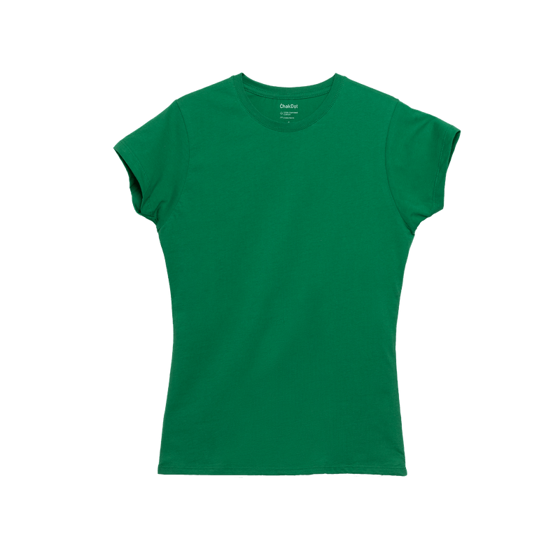 T-Shirt 100% Algodón Peinado Cuello Redondo Mujer