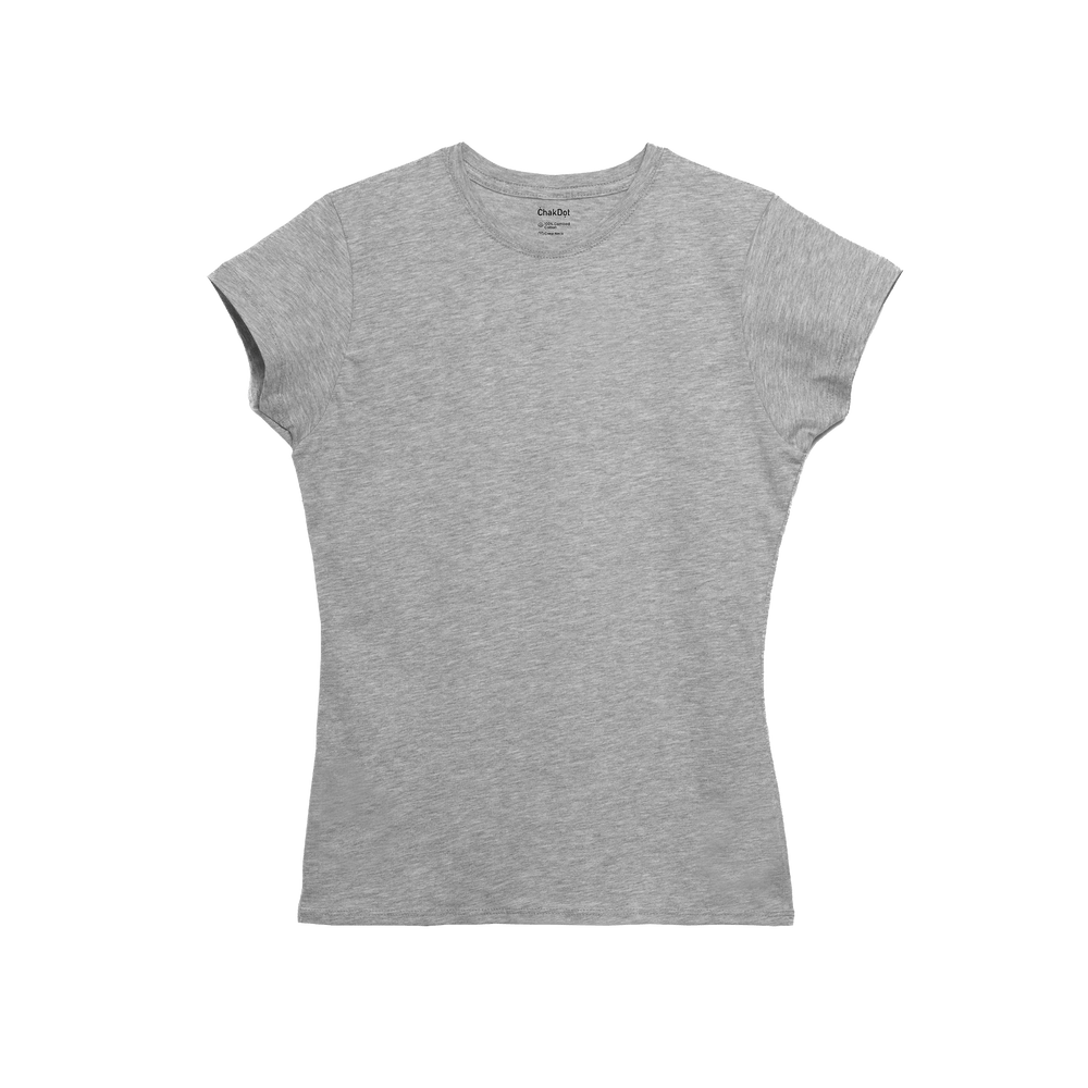 T-Shirt 100% Algodón Peinado Cuello Redondo Mujer