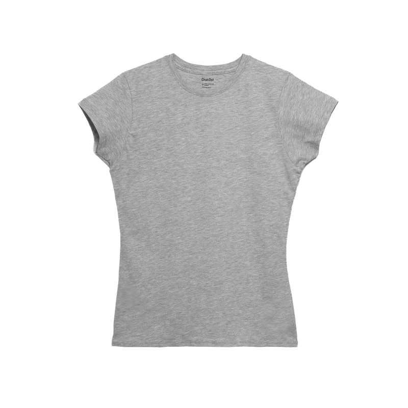 T-Shirt 100% Algodón Peinado Cuello Redondo Mujer