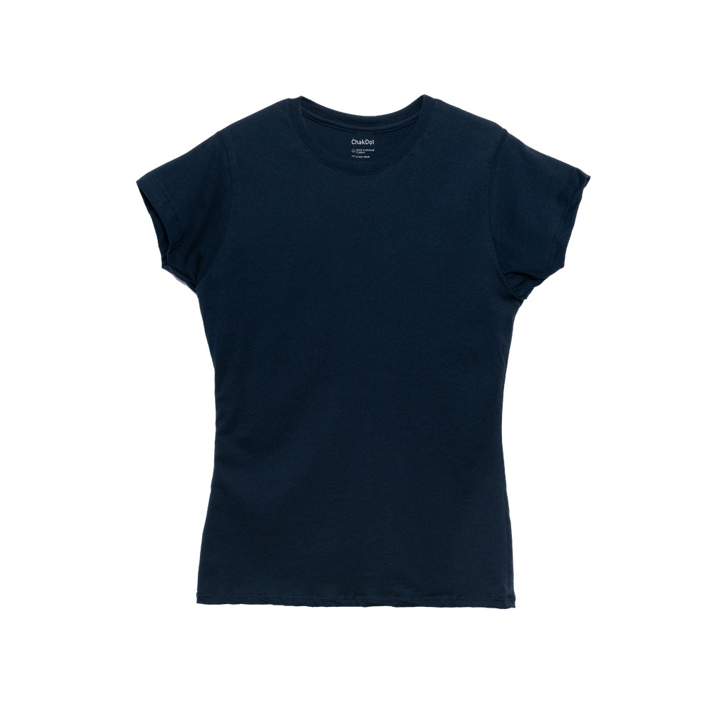 T-Shirt 100% Algodón Peinado Cuello Redondo Mujer