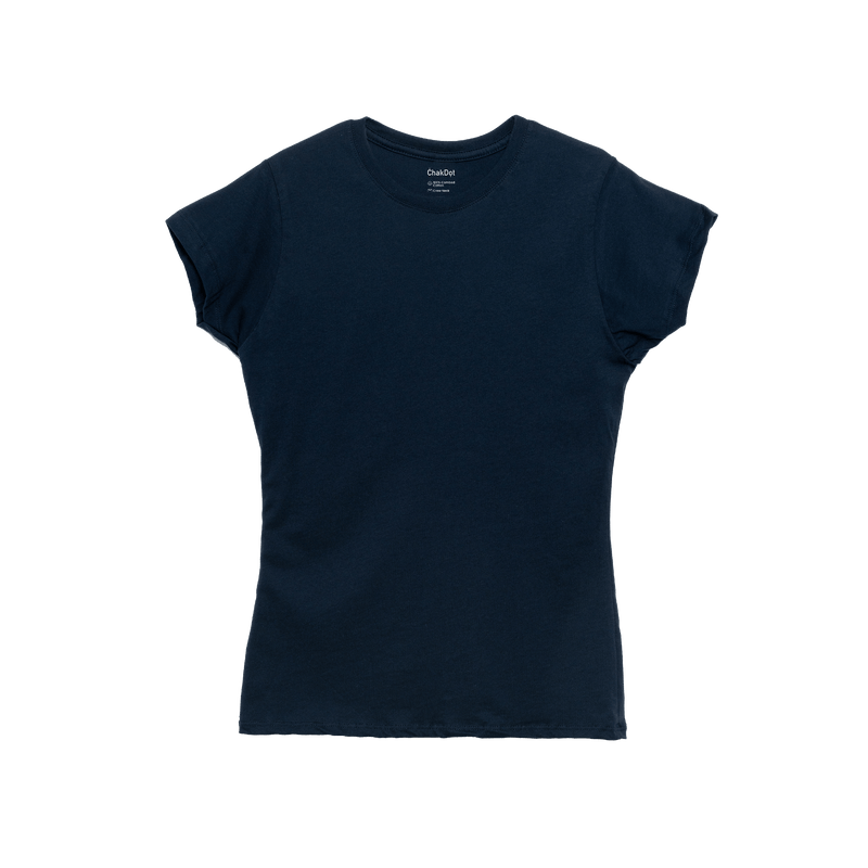 T-Shirt 100% Algodón Peinado Cuello Redondo Mujer