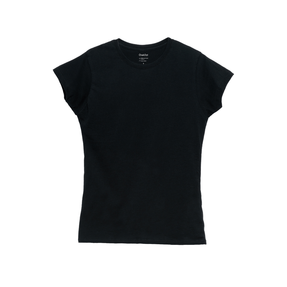 T-Shirt 100% Algodón Peinado Cuello Redondo Mujer