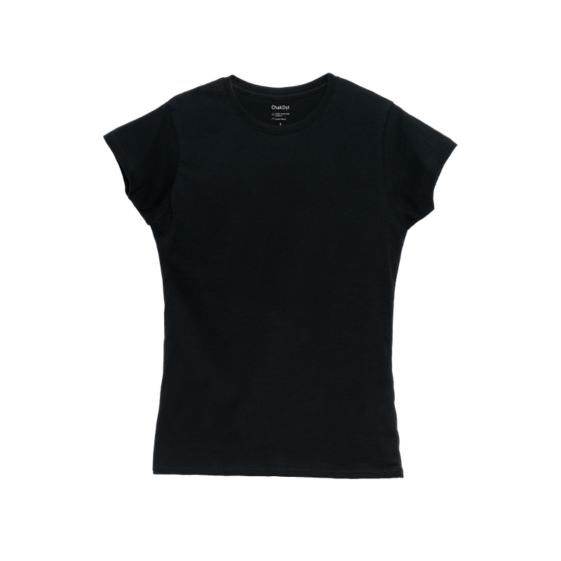 T-Shirt 100% Algodón Peinado Cuello Redondo Mujer