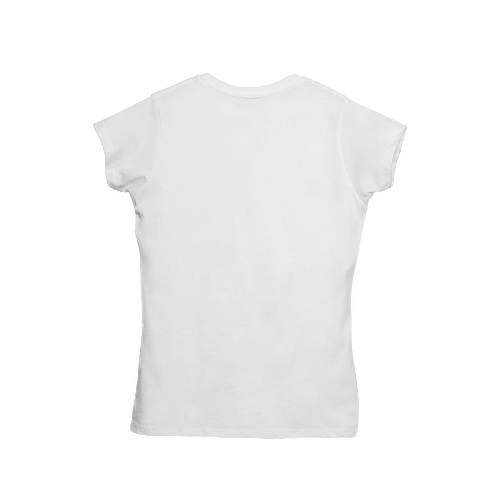 T-Shirt 100% Algodón Peinado V-Neck Mujer