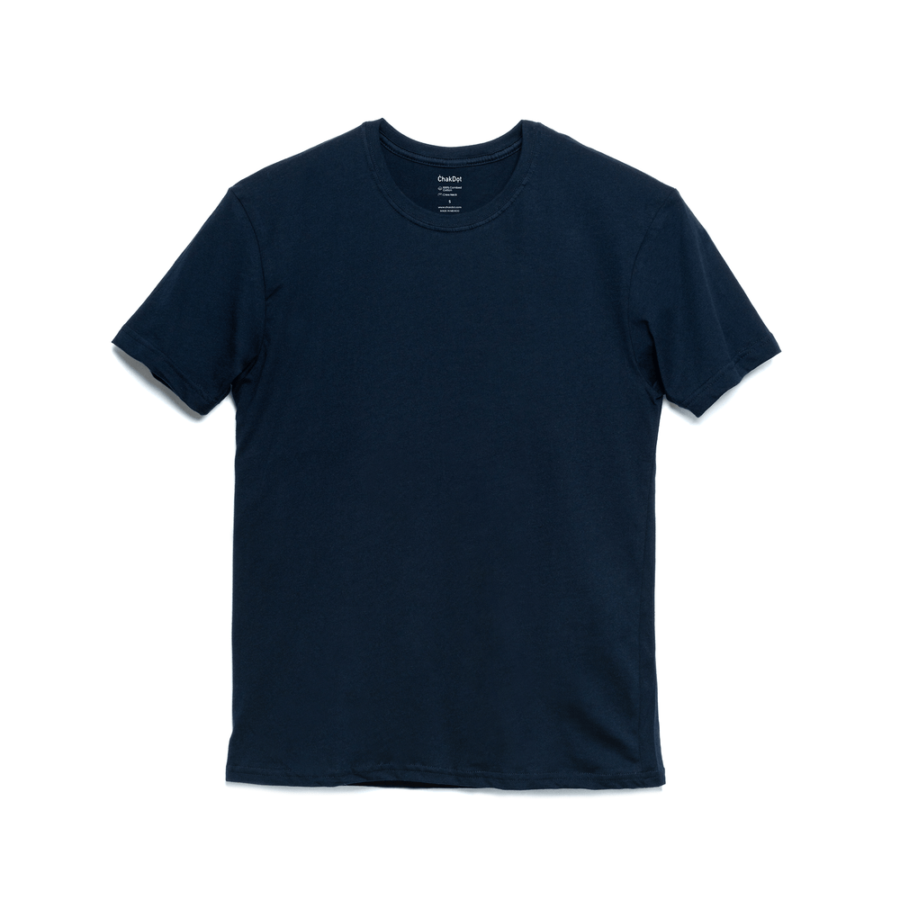 T-Shirt 100% Algodón Peinado Cuello Redondo Hombre