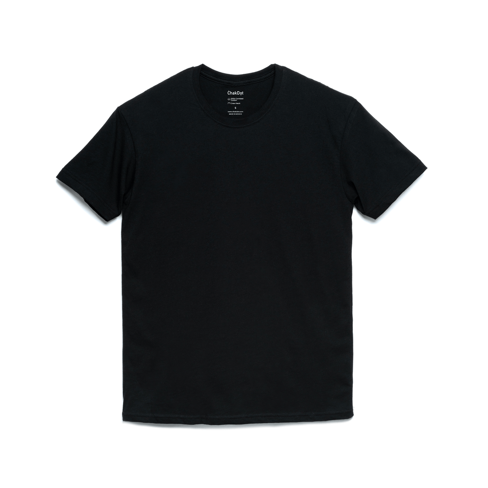 T-Shirt 100% Algodón Peinado Cuello Redondo Hombre
