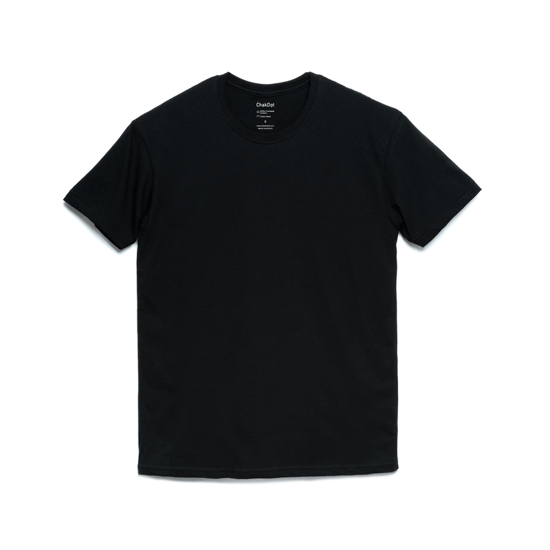 T-Shirt 100% Algodón Peinado Cuello Redondo Hombre