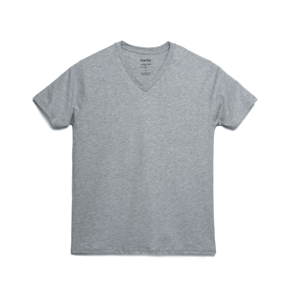 T-Shirt 100% Algodón Peinado V-Neck Hombre