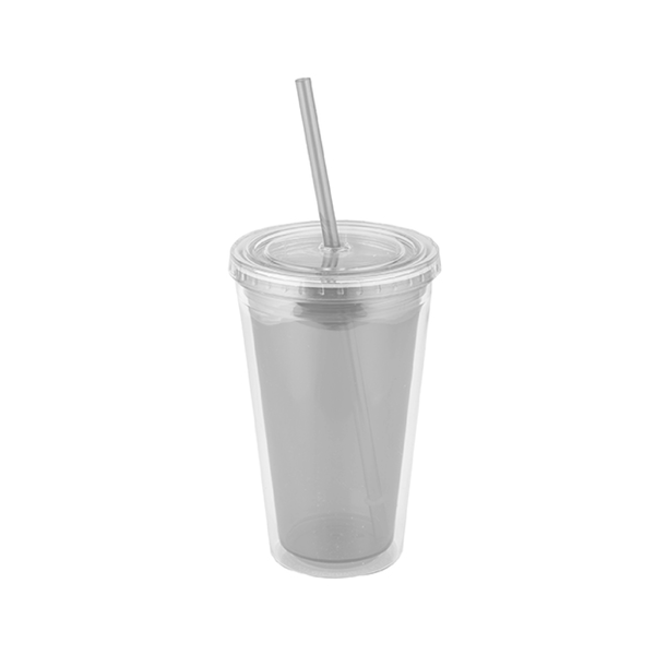 Vaso de Doble Pared con Popote