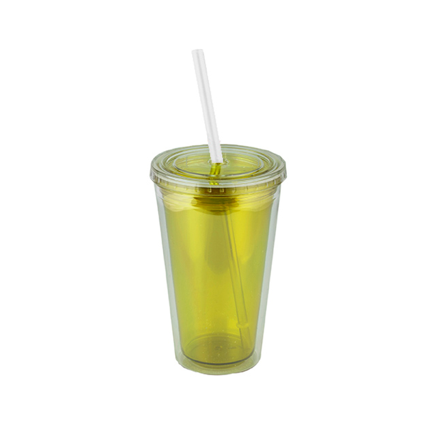 Vaso de Doble Pared con Popote