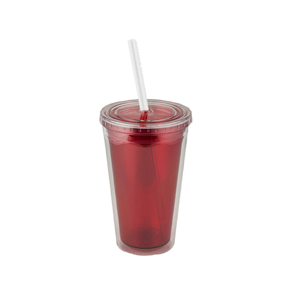 Vaso de Doble Pared con Popote