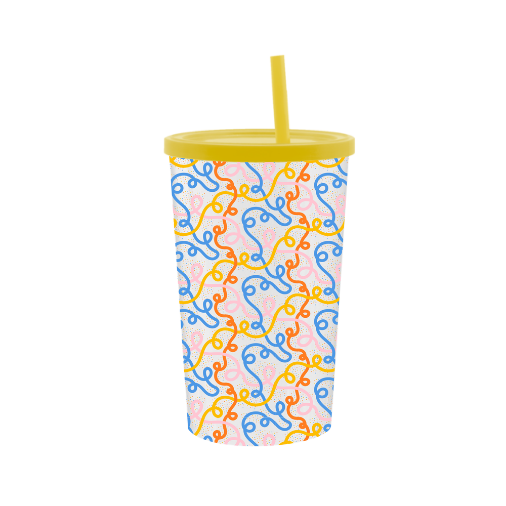 Vaso Party XL con Tapa y Popote