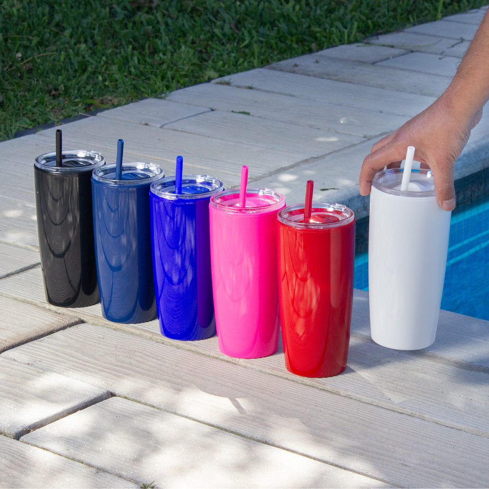 Mug Doble Pared con Popote